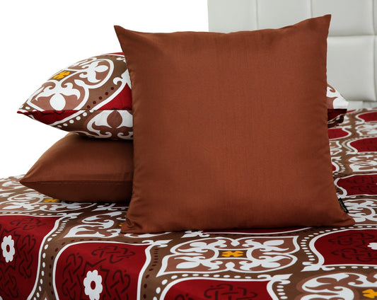 8 PCs Winter Comforter Set- Brown Crown Comforters Apricot