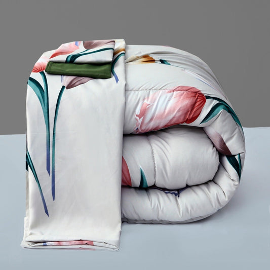 1 PC Double Winter Comforter-Tulip Comforters Apricot