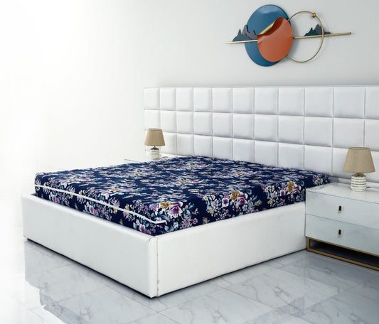 Zipper Mattress Cover Printed-Aster Protectors Apricot