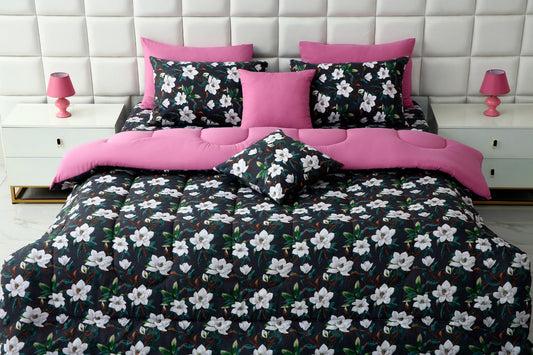 8 PCs Winter Comforter Set-Poet's Jasmine Comforters Apricot