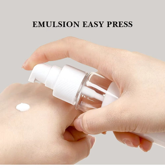 7PCs BPA Free Portable Toiletry Containers Set-(SA2405-283) Cosmetic Pouches Apricot