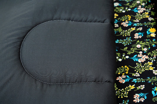 1 PC Double Winter Razai-Black Meadows Comforters Apricot