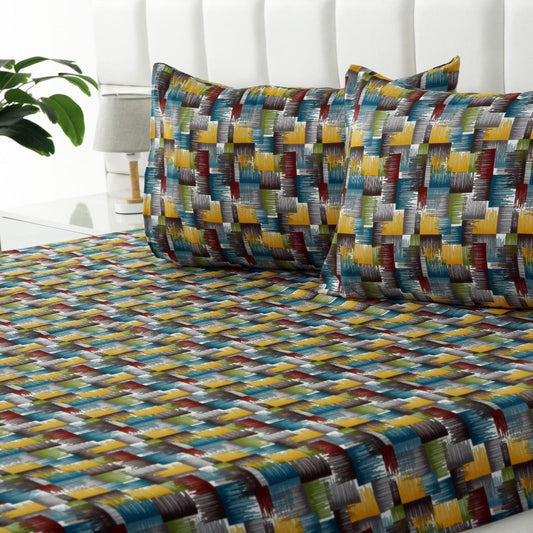 Fitted Bed Sheet-Gradient Fitted Sheets Apricot