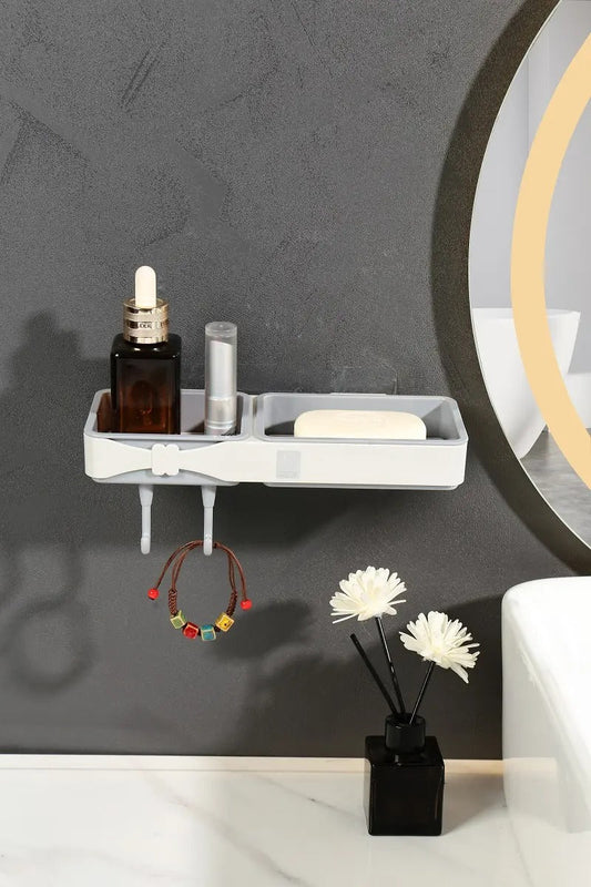 Wall Mounted Storage Organizer Rack-SA2408-304 Bathroom Accessory Sets Apricot