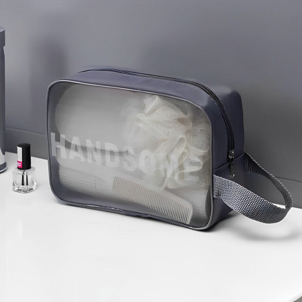 4Pcs Acrylic Travel Personal Tools With Bag-SA2408-294 Cosmetic Pouches Apricot