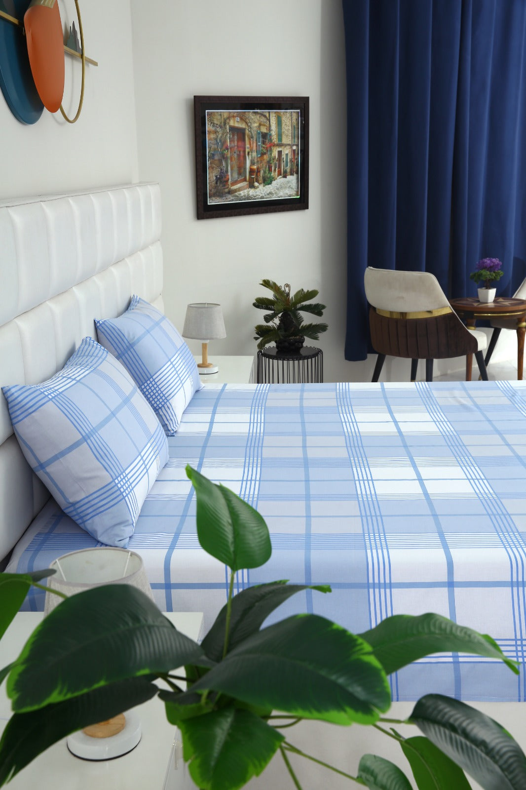 3 PCs Double Bed Sheet-DB344 Bed Sheets Apricot