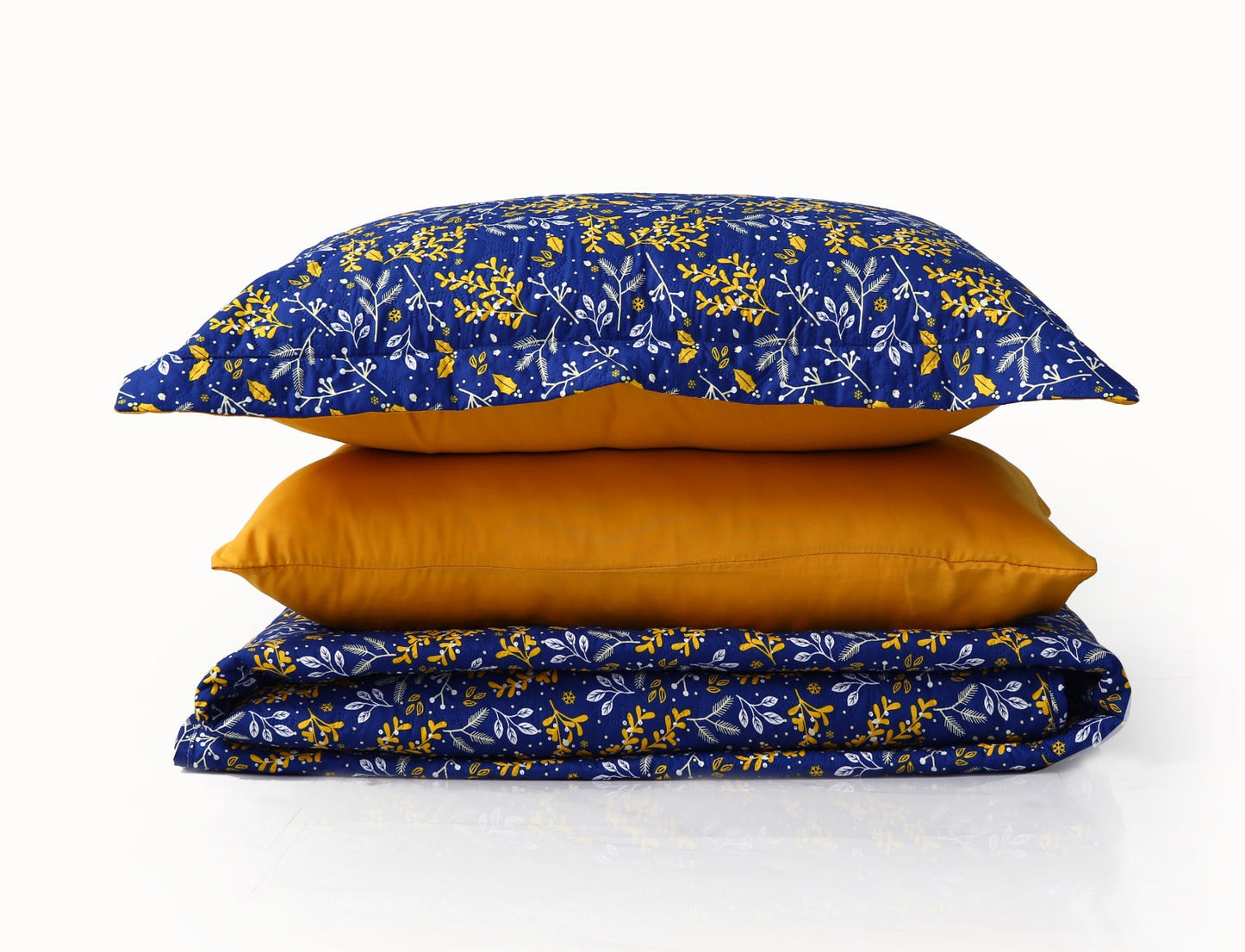 6 PCs Printed Bed Spread Set-Daffodil Bed Spread Apricot