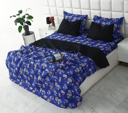 6 PCs Printed Bed Spread Set-Phlox Bed Spread Apricot