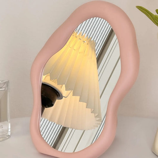 Cloud Makeup Mirror With Stand-SA2408-211 Mirror Apricot