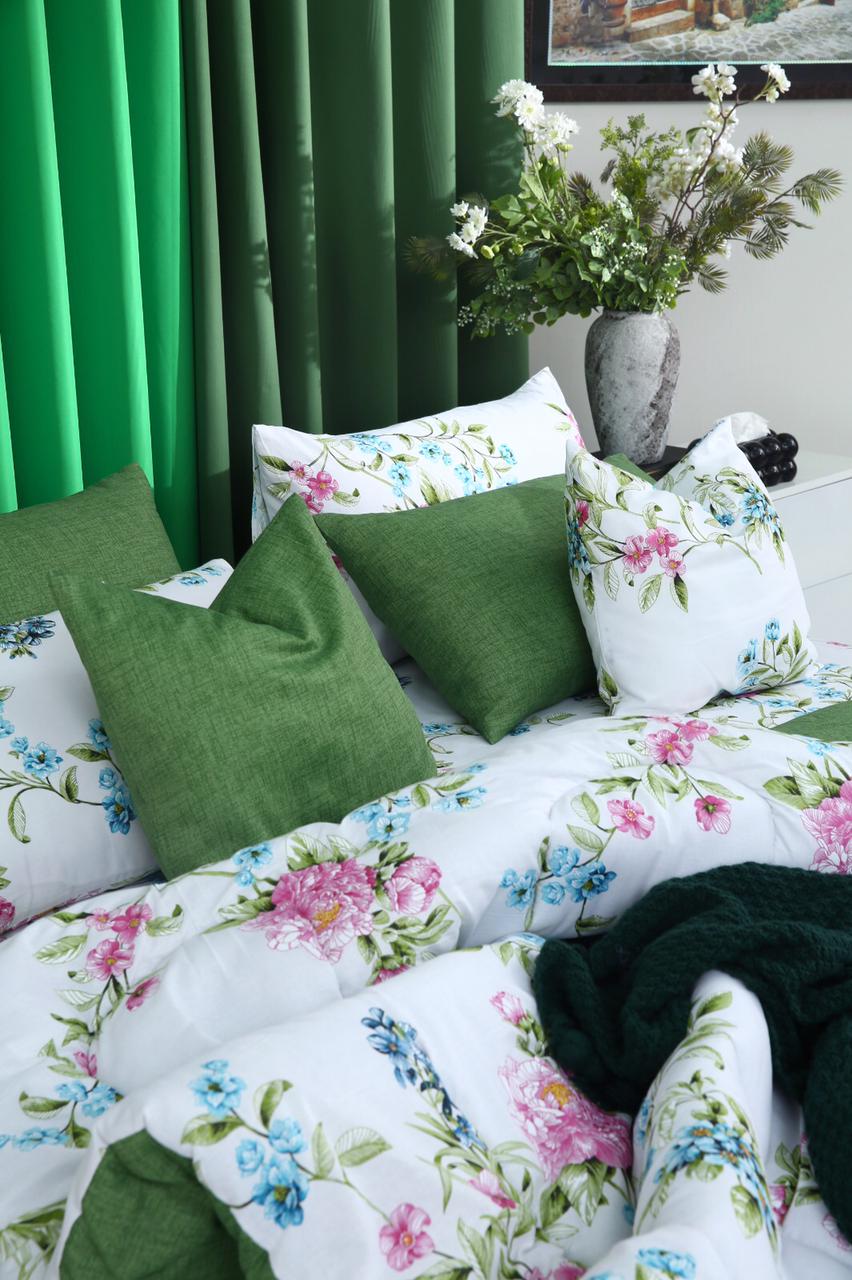 8 PCs Winter Razai Set-Green Lotus Comforters Apricot
