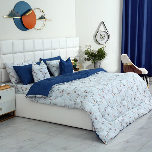 8 PCs Winter Comforter Set-Bluebells Comforters Apricot