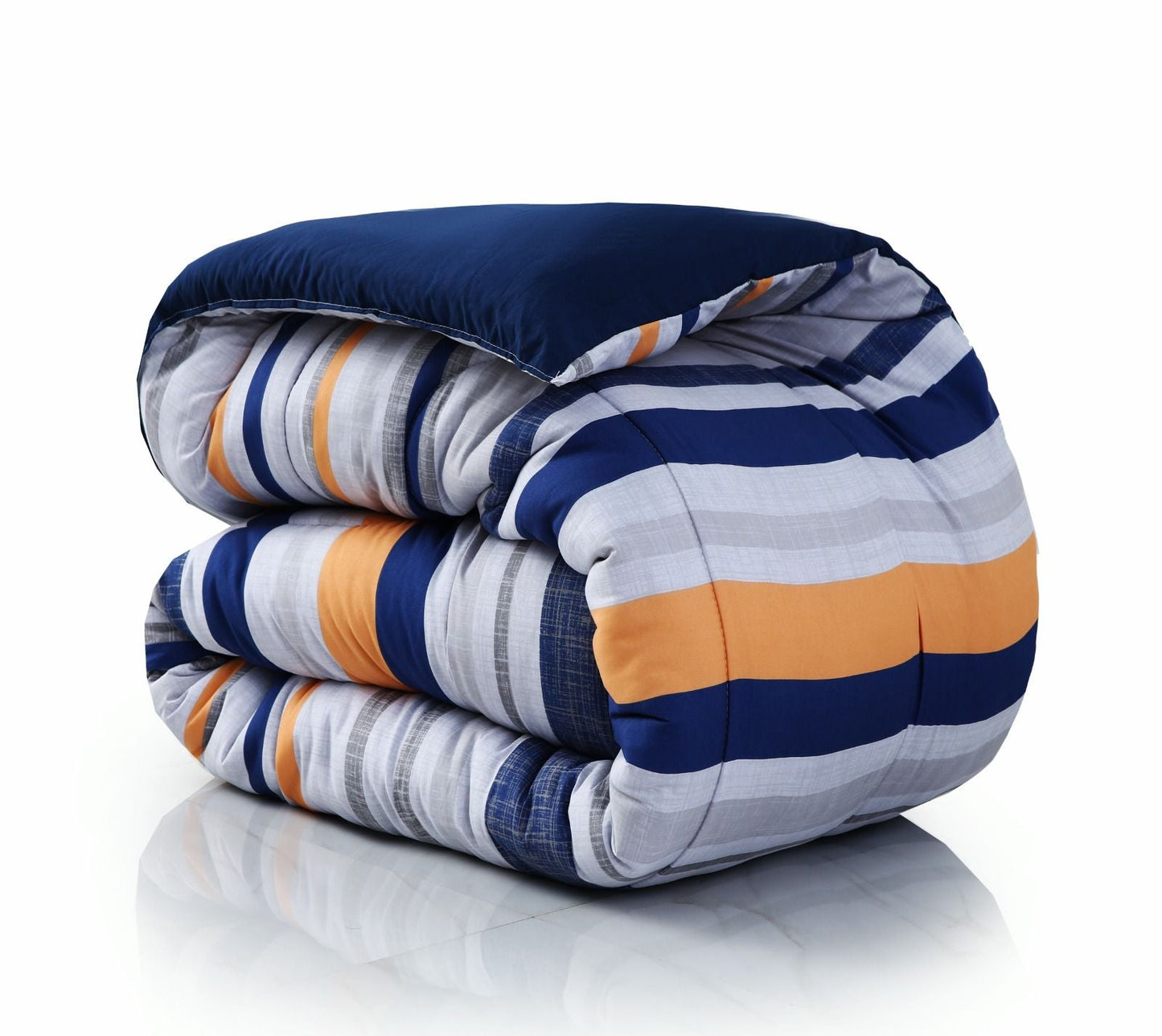 8 PCs Winter Razai Set-Multi Bands Comforters Apricot