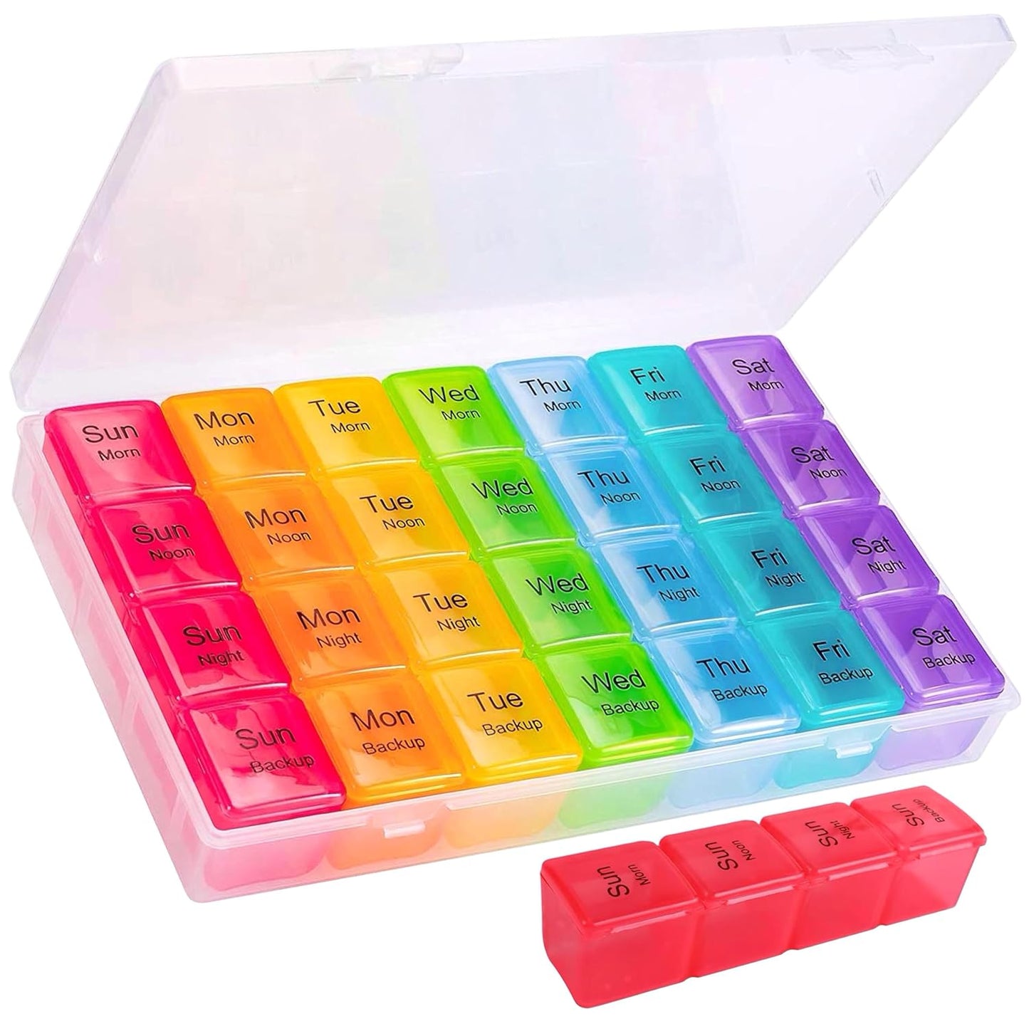 28 Grids Pill Container Pill Box Holder-SA2408-198 Pillboxes Apricot