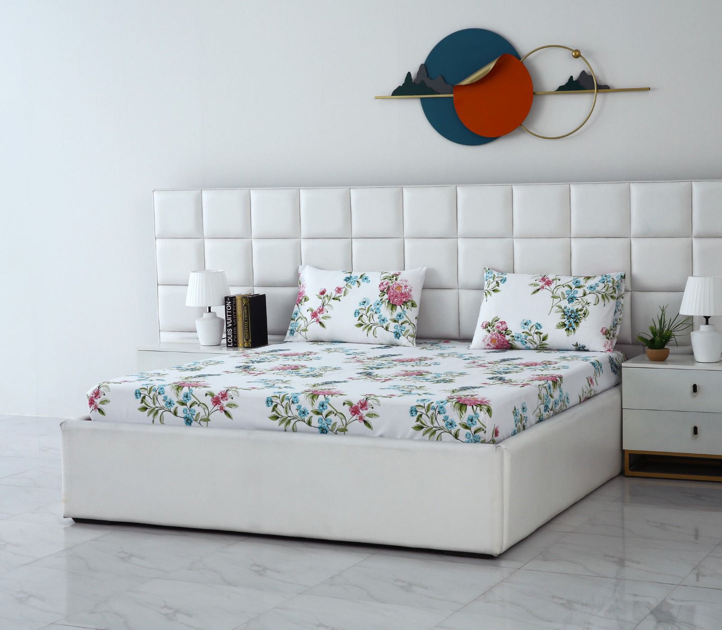 Fitted Bed Sheet-Blue Lotus Fitted Sheets Apricot