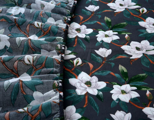 Fitted Bed Sheet-Snowy Petals Fitted Sheets Apricot