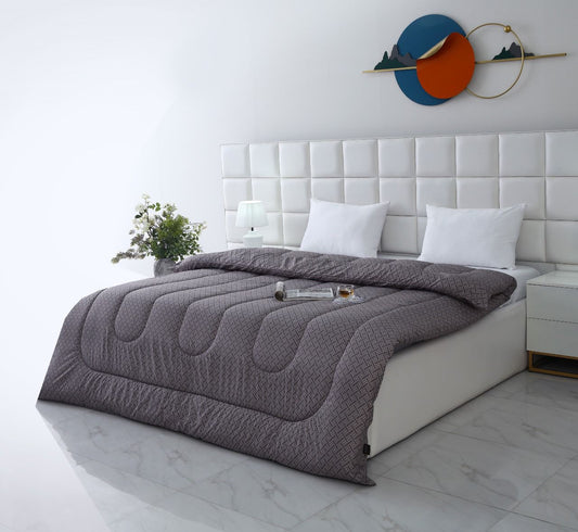 1 PC Single Comforter-Plaid Comforters Apricot