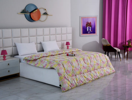 1 PC Single Comforter-Peace Lilly Comforters Apricot