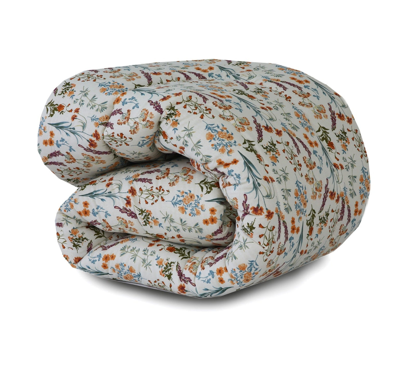 1 PC Double Winter Comforter-Botanical Charm Comforters Apricot