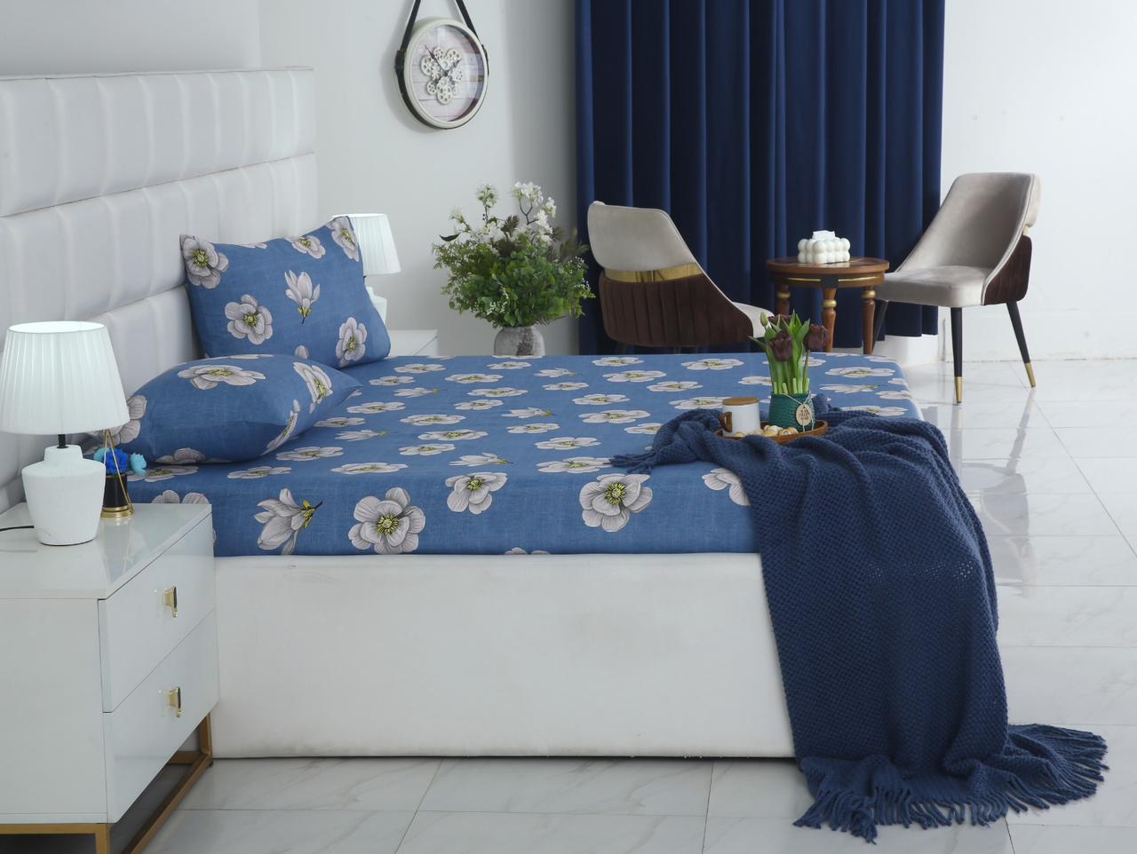 Fitted Bed Sheet-White Orchid Fitted Sheets Apricot