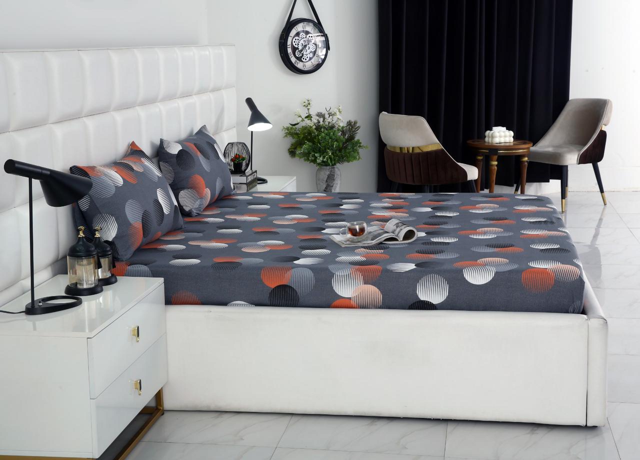 Fitted Bed Sheet-Illustration Design Fitted Sheets Apricot