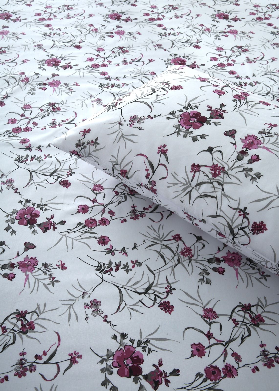 3 PCs Double Bed Sheet-Plum Petals BED SHEET Apricot