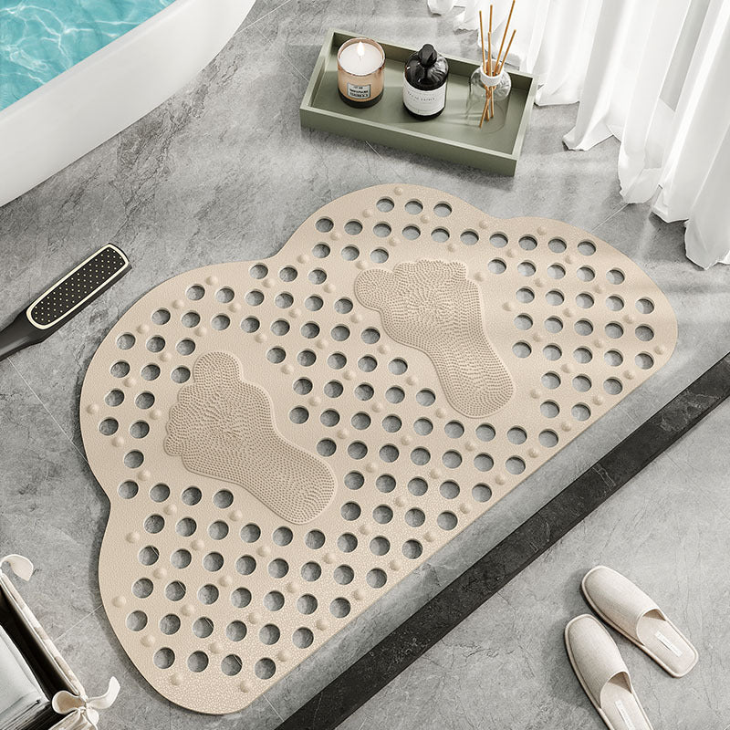 Cloud shape Antislip bathroom mat (SA2510-111)Beige Bath Mats Apricot