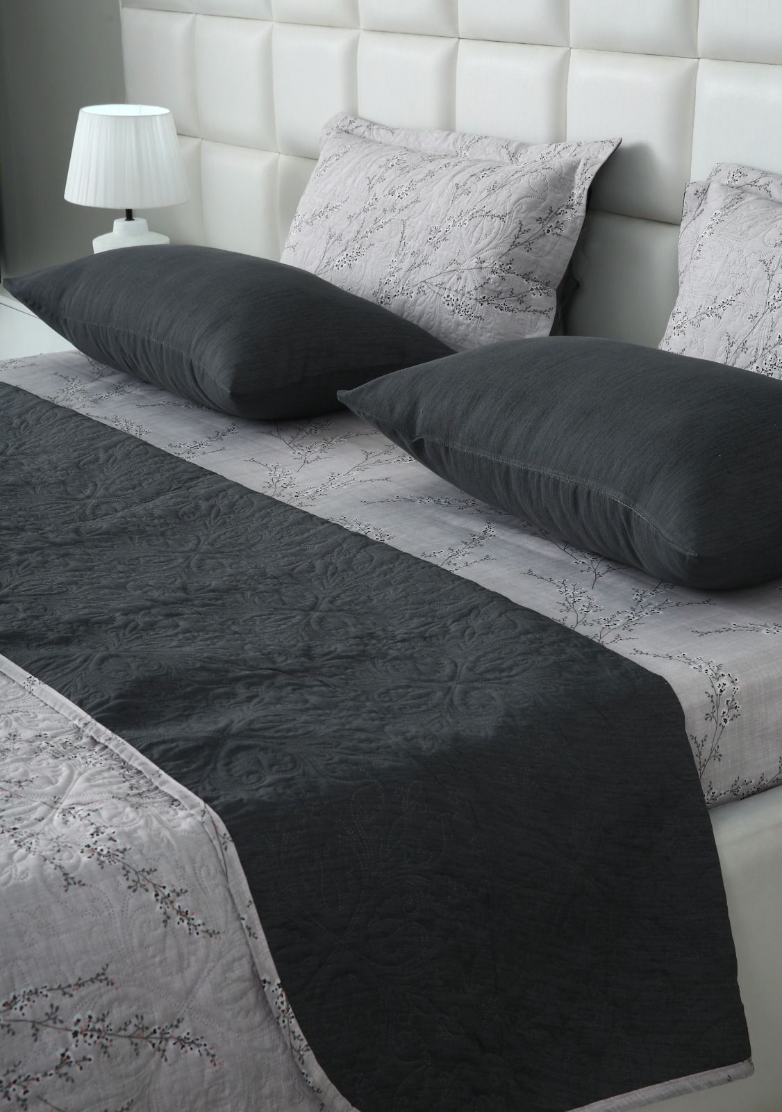 6 PCs Bed Spread Set- Jaipur Waves Bed Spread Apricot