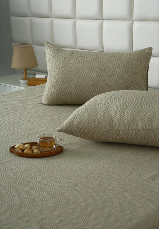 Fitted Bed Sheet- PFT0285 Fitted Sheets Apricot