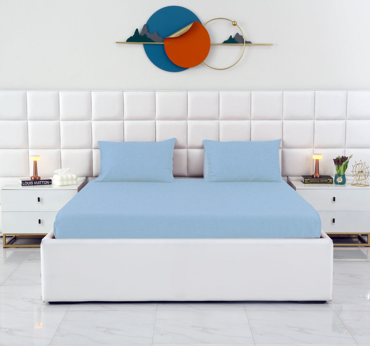 Fitted Bed Sheet-FT0024 Fitted Sheets Apricot