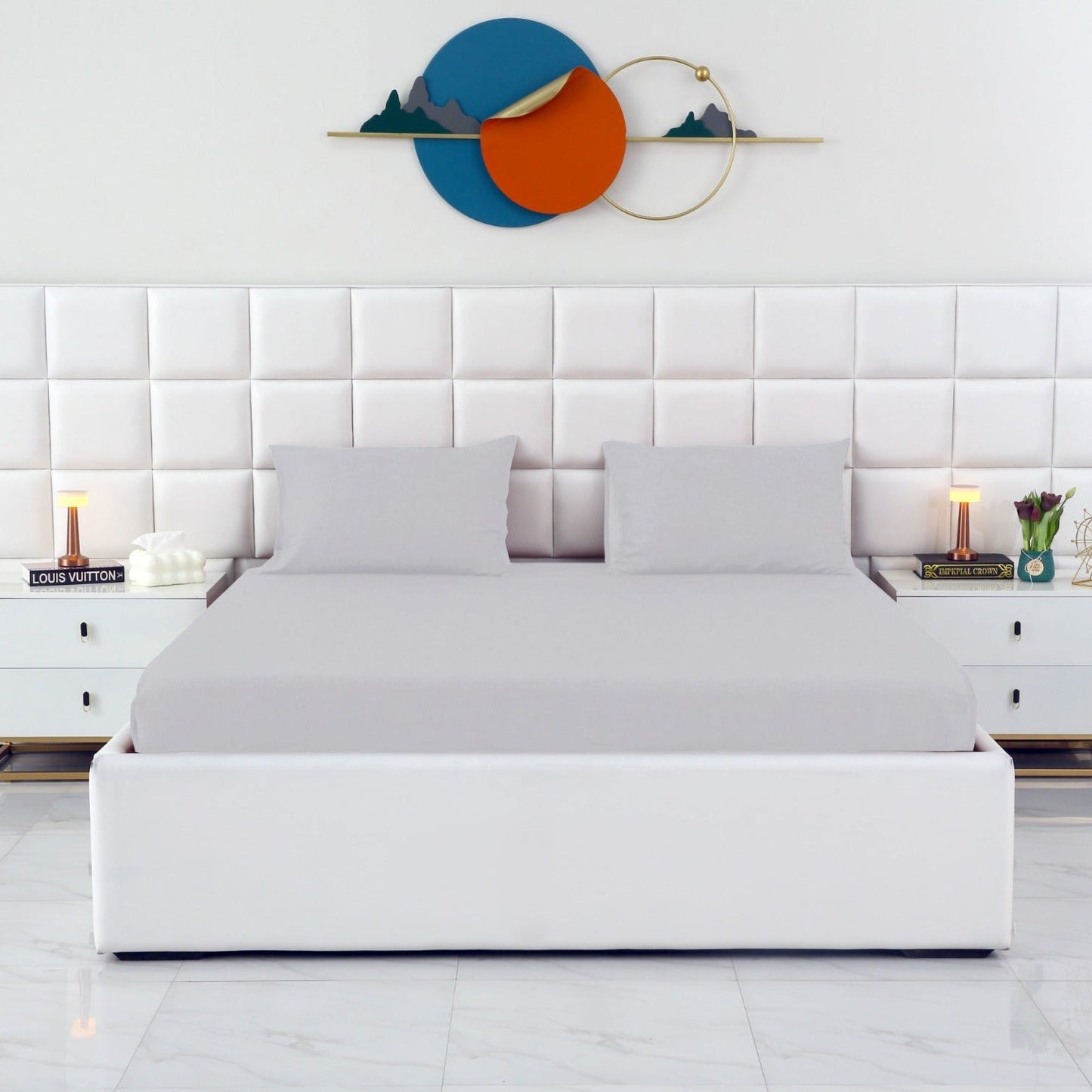 Fitted Bed Sheet-FT0018 Fitted Sheets Apricot