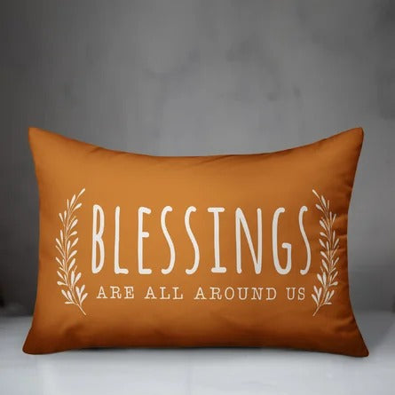 1 PCs Digital Printed Cotton Bed Pillow-BLESSING cushions Apricot