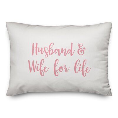 1 PCs Digital Printed Cotton Bed Pillow-Husband/Wife for life cushions Apricot