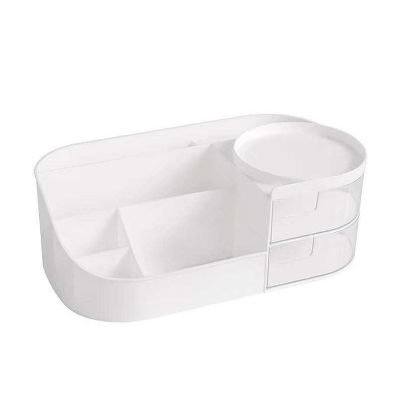 1pc Rotating Cosmetic Organizer-white Cosmetic Organizer Apricot