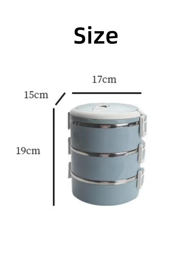 3 Layer Japanese-style Stainless Steel Lunch Box(SA2405-78) Apricot