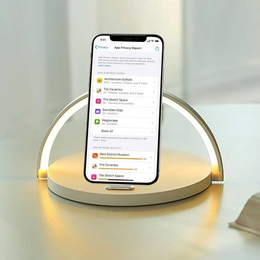 Wireless Charger Fast Charging Pad and LED Lamp-SA2405-185 Mobile Accessories Apricot