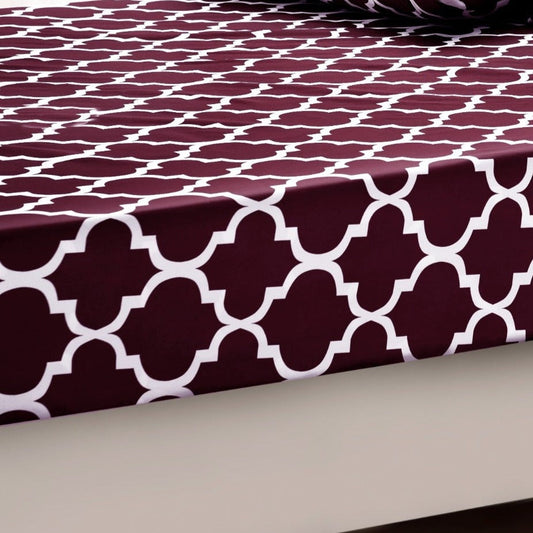 Zipper Mattress Cover Printed-Plum Geometric Protectors Apricot
