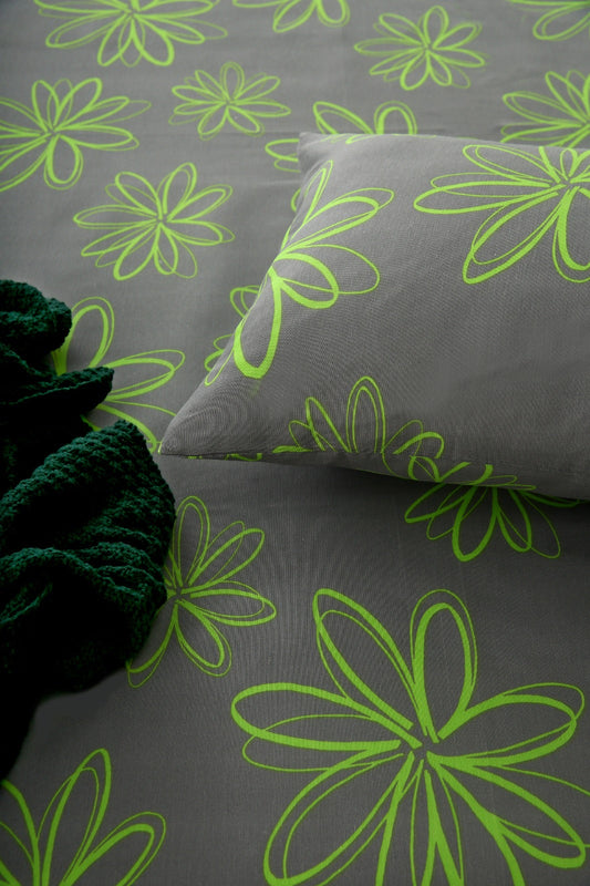 2Pcs Single Bed Sheet-Carnation single bed sheet Apricot