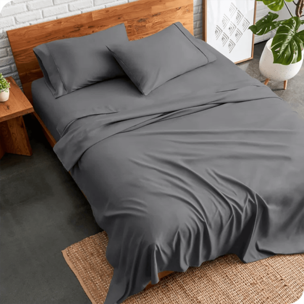 3 PCs Double Bed Sheet Dyed-Grey BED SHEET Apricot
