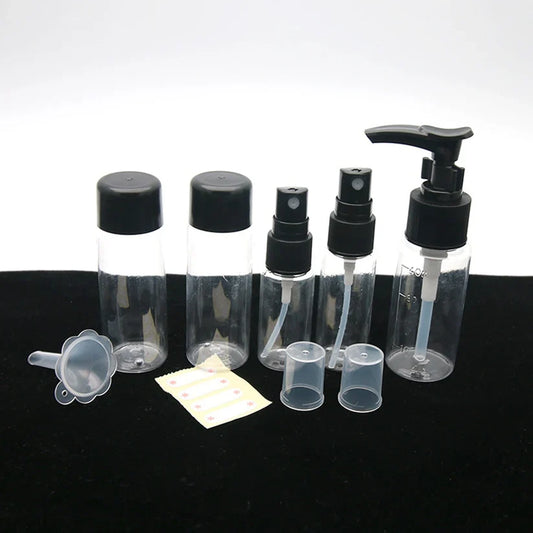 5PCs BPA Free Portable Toiletry Containers Set-Black(SA2405-285) Cosmetic Pouches Apricot