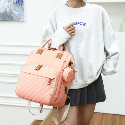 Large Diaper Backpack-SA2408-274(Pink) Blankets Apricot