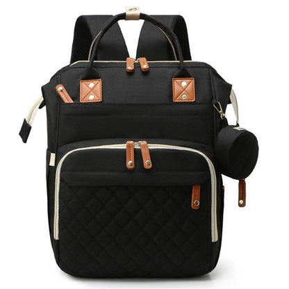 Large Diaper Backpack-SA2408-274(Black) Blankets Apricot