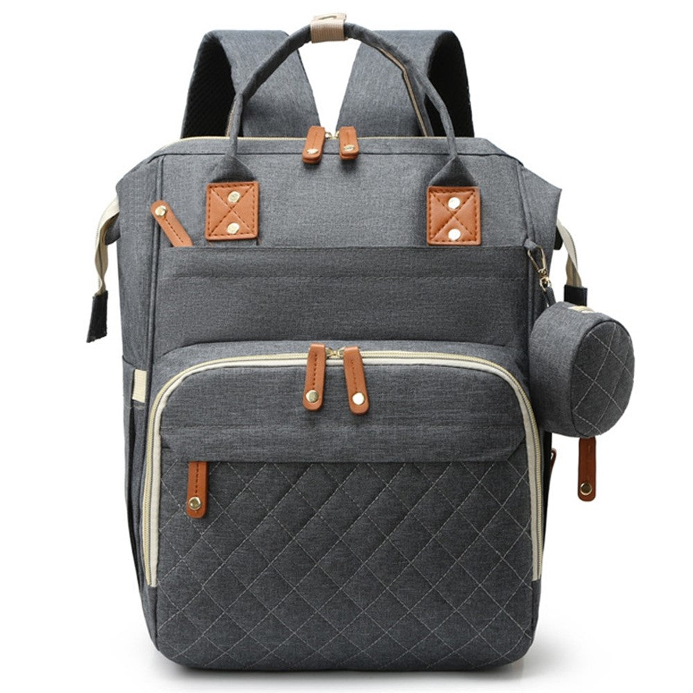 Large Diaper Backpack-SA2408-274(Grey) Blankets Apricot