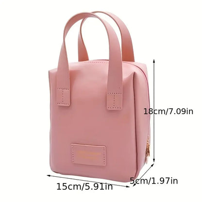 1PC Women's Faux Leather Cosmetic Bag(SA2405-139) Ladies Bag Apricot