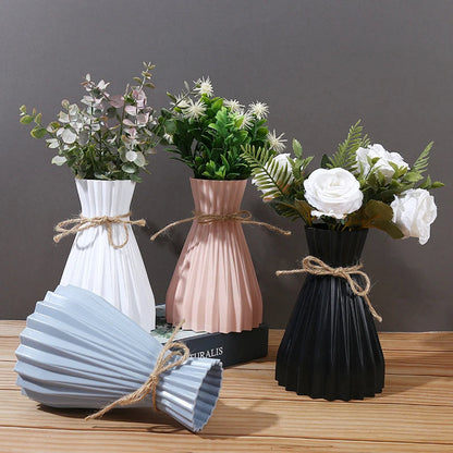 2PCs Striped Tabletop Vase (SA2510-100) Apricot