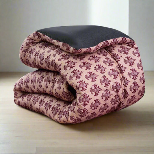 1 PC Double Winter Comforter-Bandana Comforters Apricot   