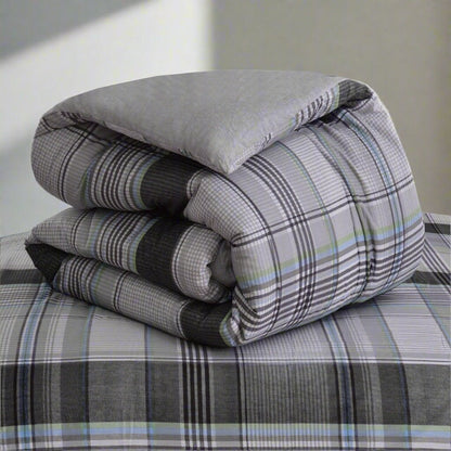 1 PC Double Winter Comforter-Melvern Grey Comforters Apricot   