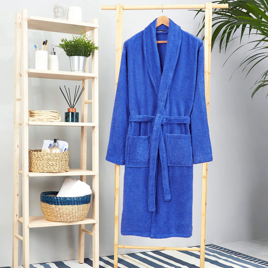 100% Cotton Bathrobe - Purplish Bath Linen Apricot   