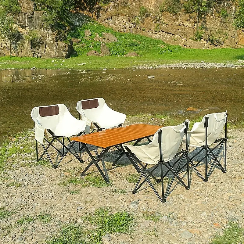 Foldable Chair Outdoor(SA2405-143)-Cream Apricot