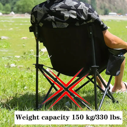 Foldable Chair Outdoor(SA2405-141)-Black Apricot