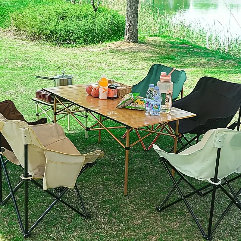 Foldable Chair Outdoor(SA2405-141)-Black Apricot